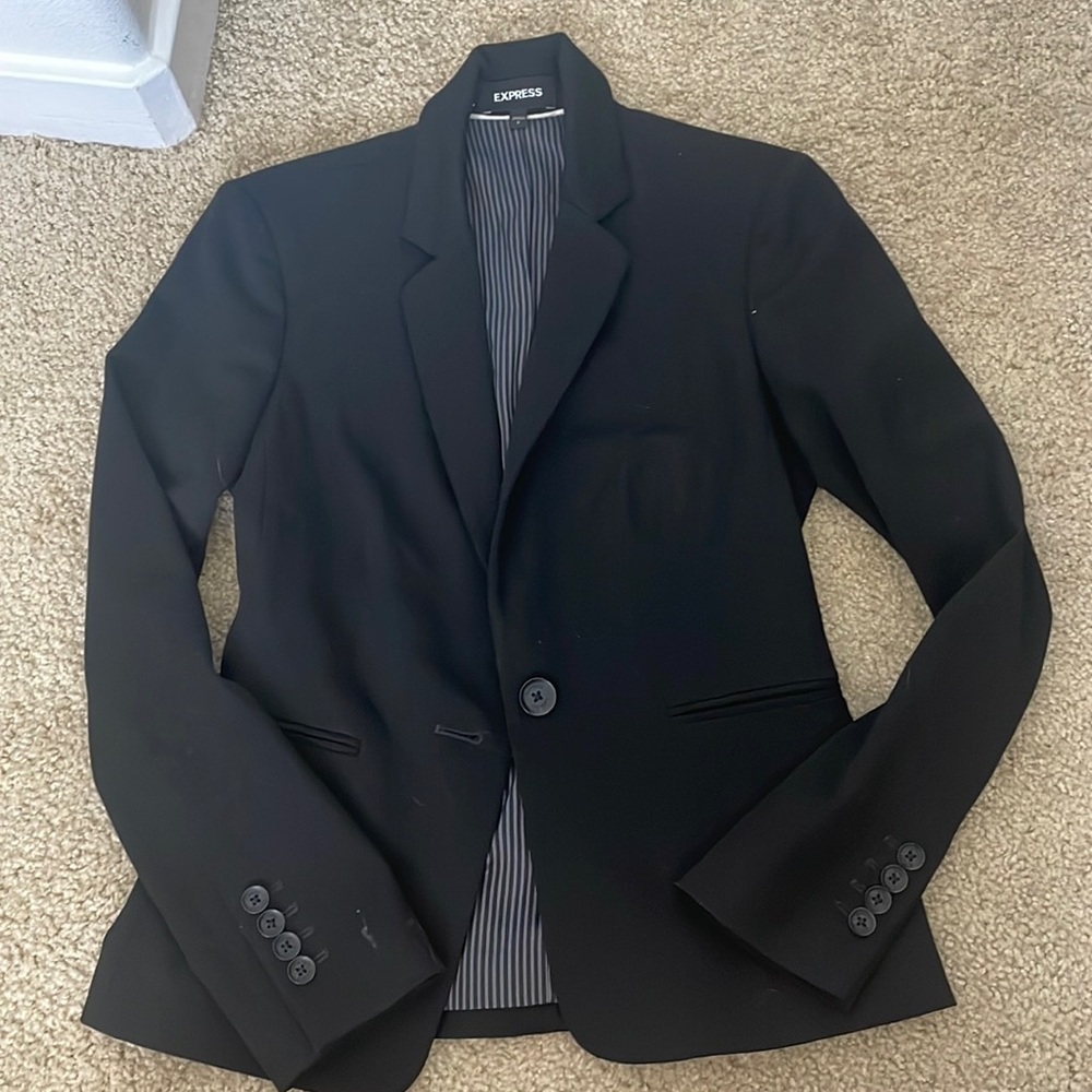 Express black fitted blazer